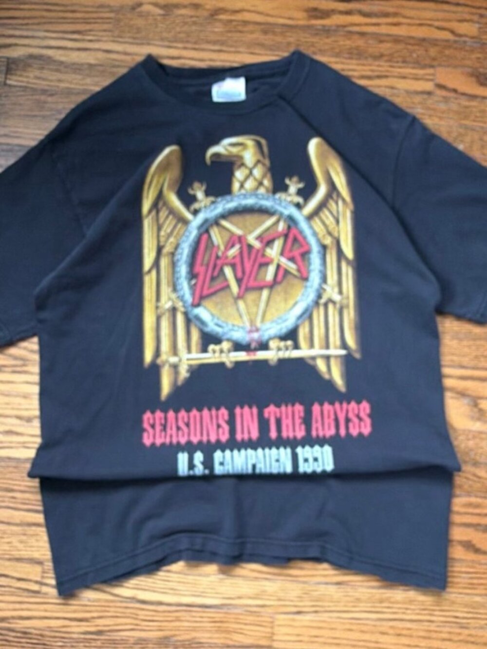 Slayer 'Seasons in the Abyss' 1990 Tour Tee Vintage Band